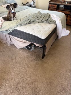 Queen size mattress and bed frame