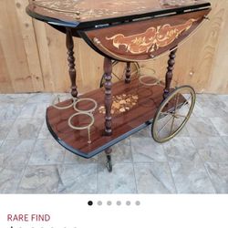 Antique Bar table Cart 