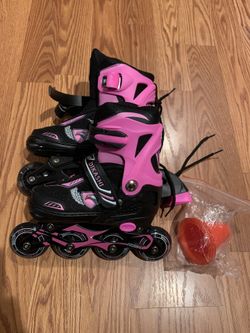 SKL Light Up Pink Kids Inline Roller Skates
