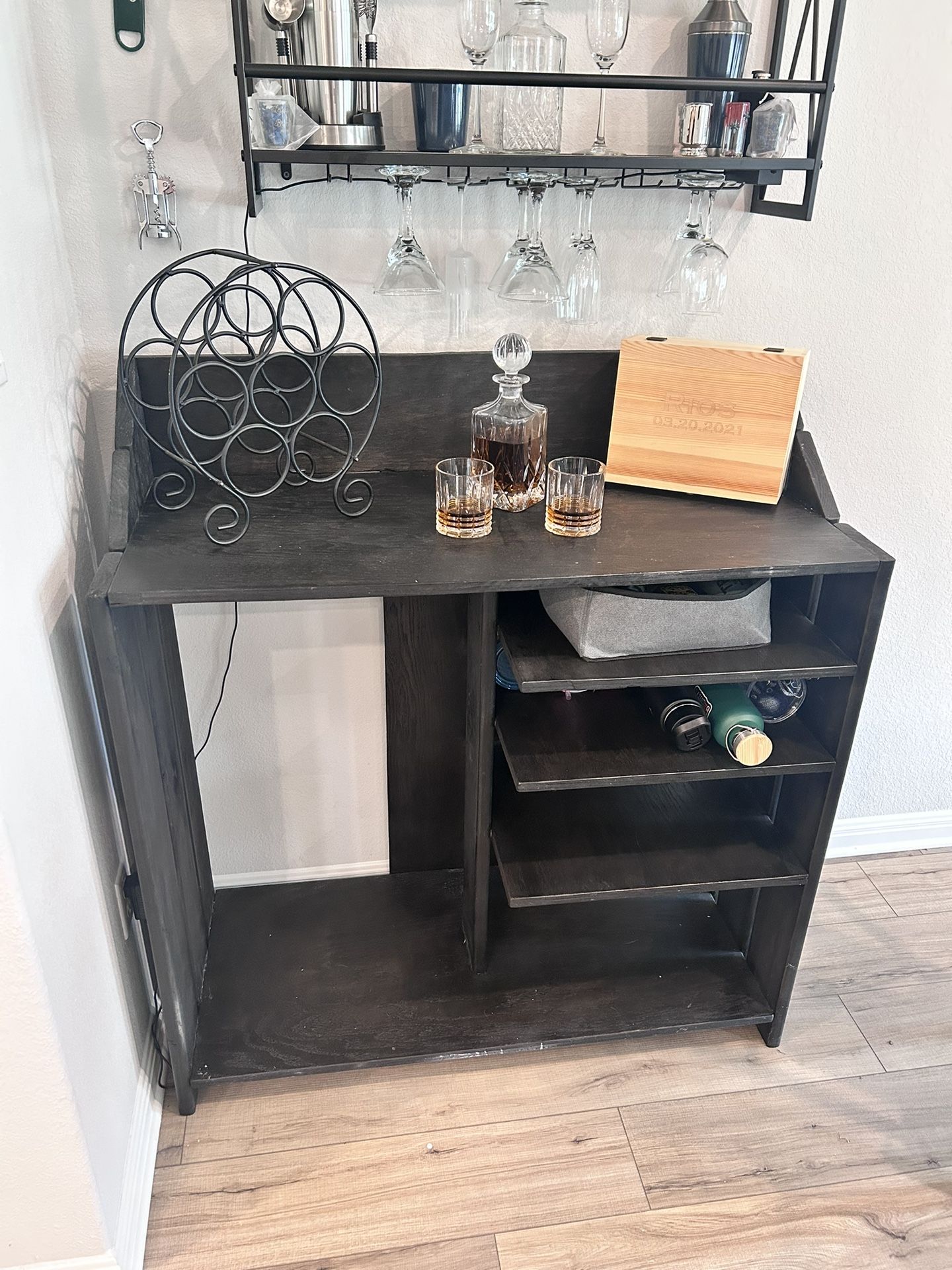 Custom Wood Bar Console – Repurposed Changing Table