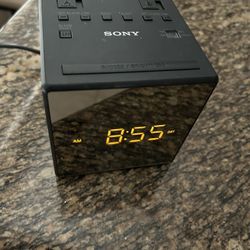 Sony AM-FM Alarm Clock Radio ICF-C1T Reflective Face