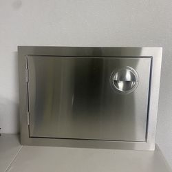 LUXOR 14" X 20" STAINLESS STEEL HORIZONTAL SINGLE DOOR RIGHT HANDLE SLIMLINE SERIES AHT-ADB-1420HR