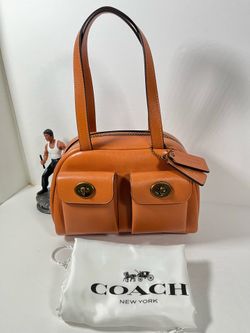 Coach Twin Turnlock Bag 20 Waxed smooth leather NWT