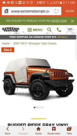 07-16 jeep wrangler cab cover