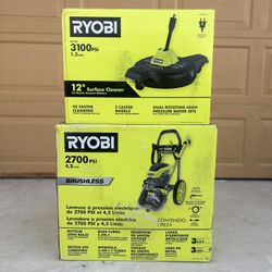 Ryobi Pressure Washer 2700 PSI with surface Cleaner