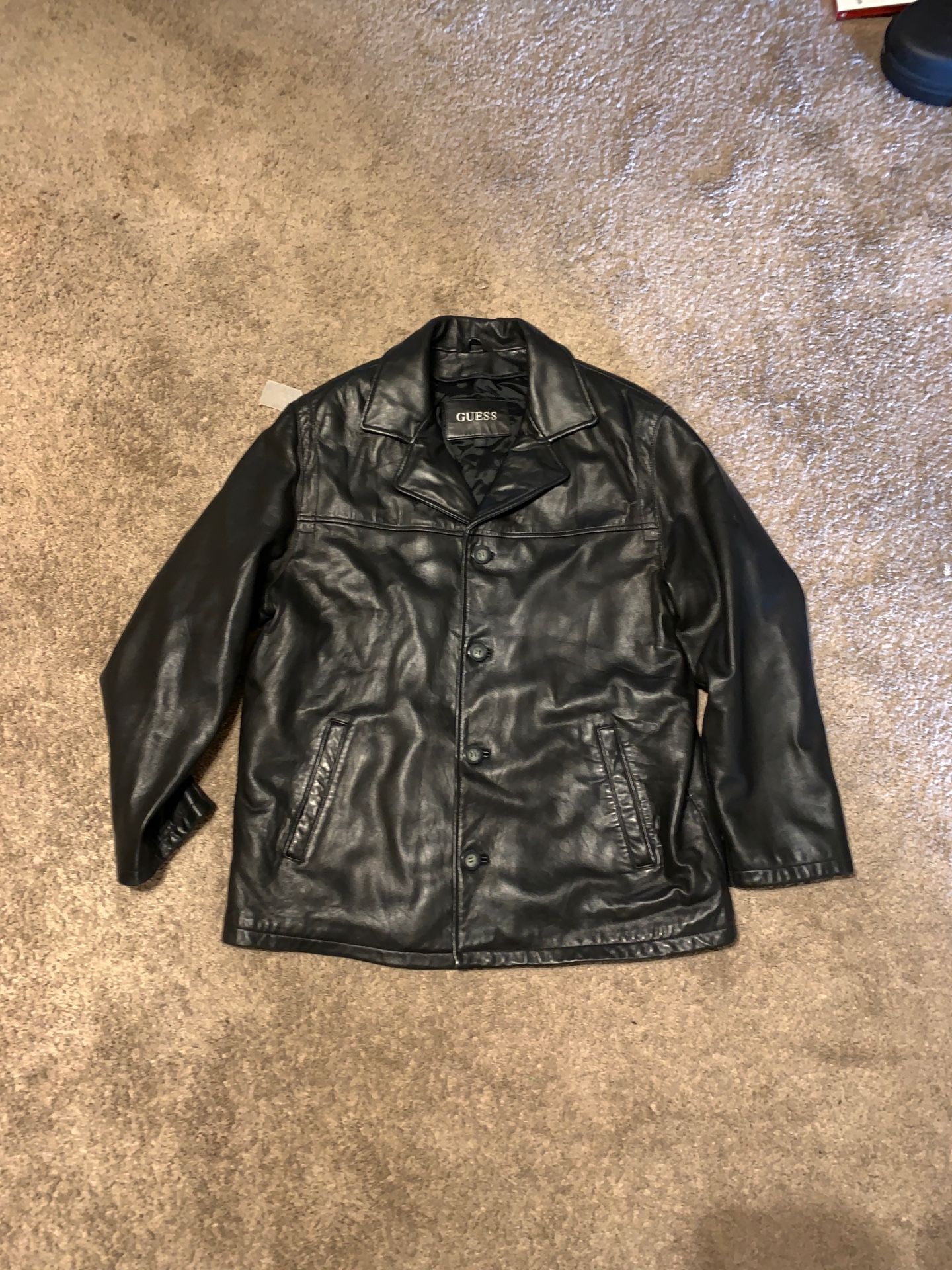Leather Guess jacket (men’s large)