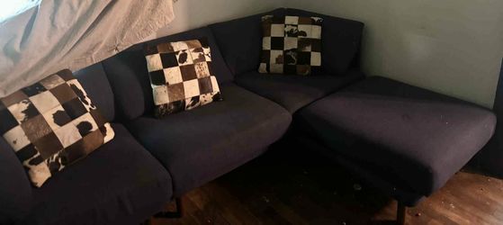 blue L couch 