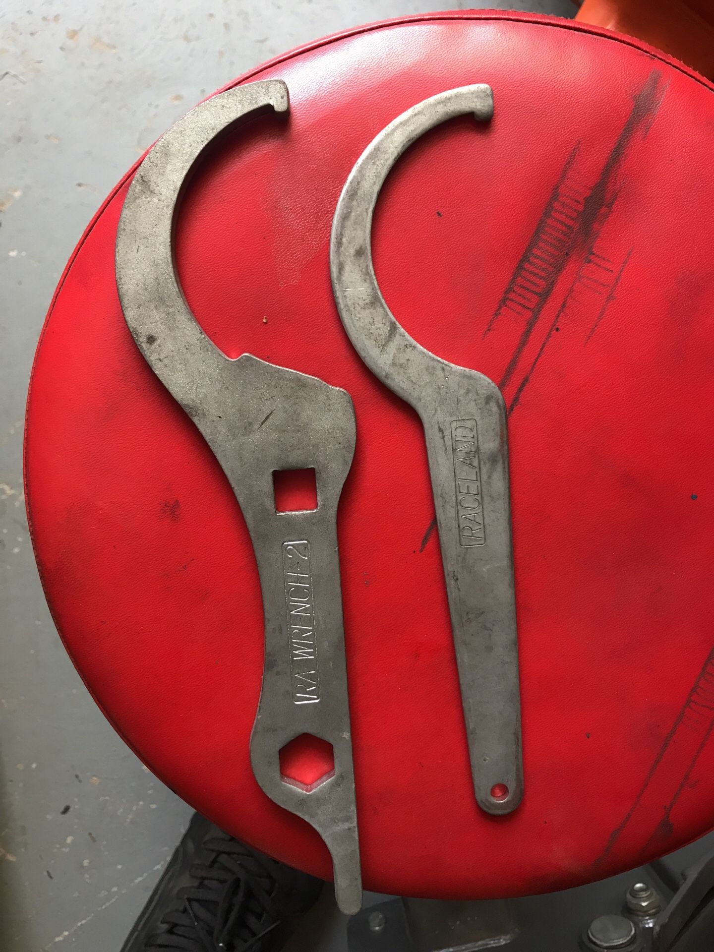 Raceland spanner wrenches for coilover adjustment