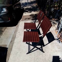 Really nice foldable wicker chairs
