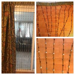 Beaded curtain panels