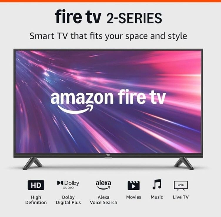 Brand New Amazon Fire TV 40" 2-Series, HD smart TV with Fire TV Alexa Voice Remote, stream live TV without cable

