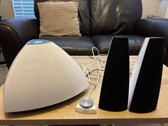 Edifier speaker system with subwoofer and control pod