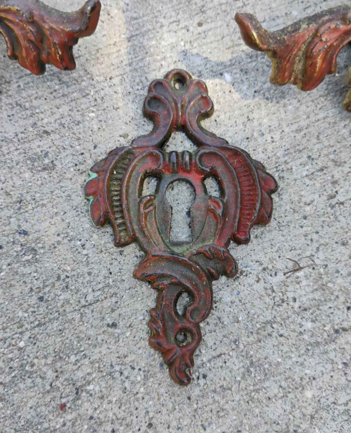 Skeleton Key Decorative Flange  Escutcheon