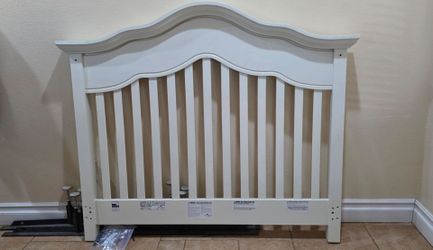 White full size bed frame