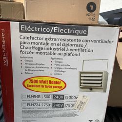 Electric 7500 Watt Heavy Duty Fan Forced Ceiling Mounted Heater 