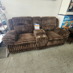 Corduroy recliner love seat