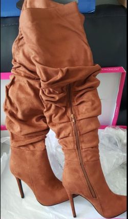 Cognac Thigh High boots
