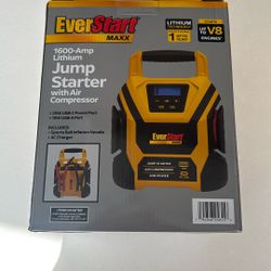 Ever start Max 1600-Amp Lithium Jump Starter With Air Compressor