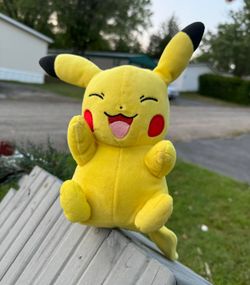 Happy Pikachu Plush 