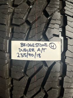 Full set of BRIDGESTONE 255/70/18 DUELER ALL-TERRAIN TIRES