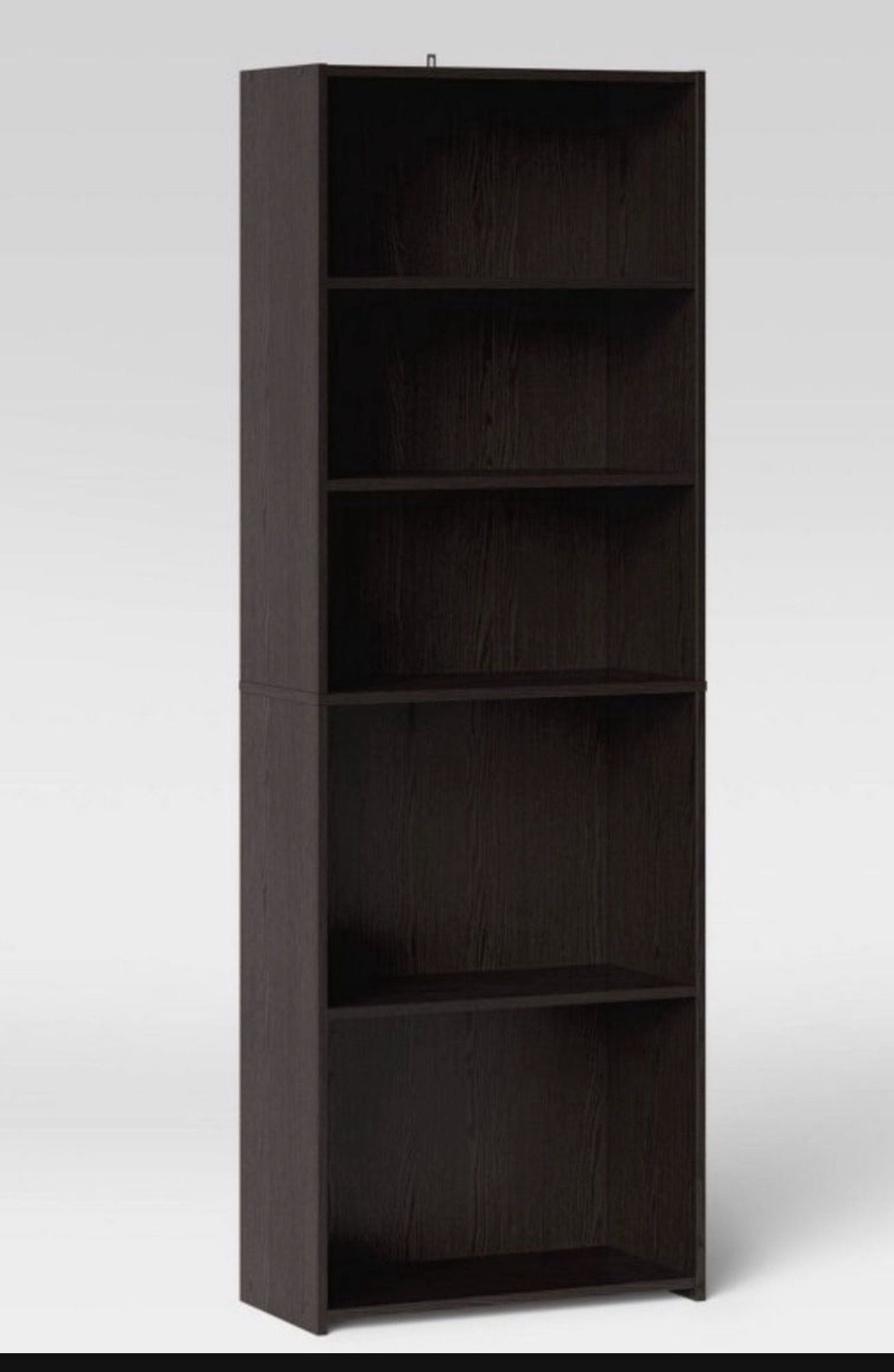 5 Shelf Dorm Bookcase Espresso Brown - Room Essentials™: Adjustable, Modern Style, 