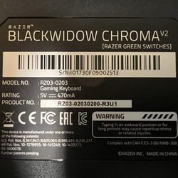 Razer Blackwidow Chroma V2