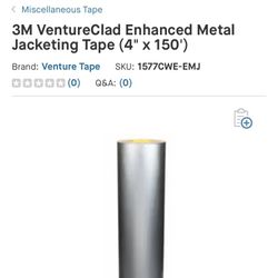 3m Venture Clad Duct Insulation 4 X150 New