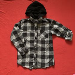 Craft & flow Big boy black & Gray shirt with hoodie size 10-12