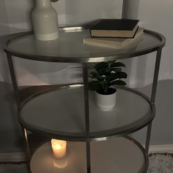 3 TierBar Stand/Cabinet with a curved sliding base compartment.