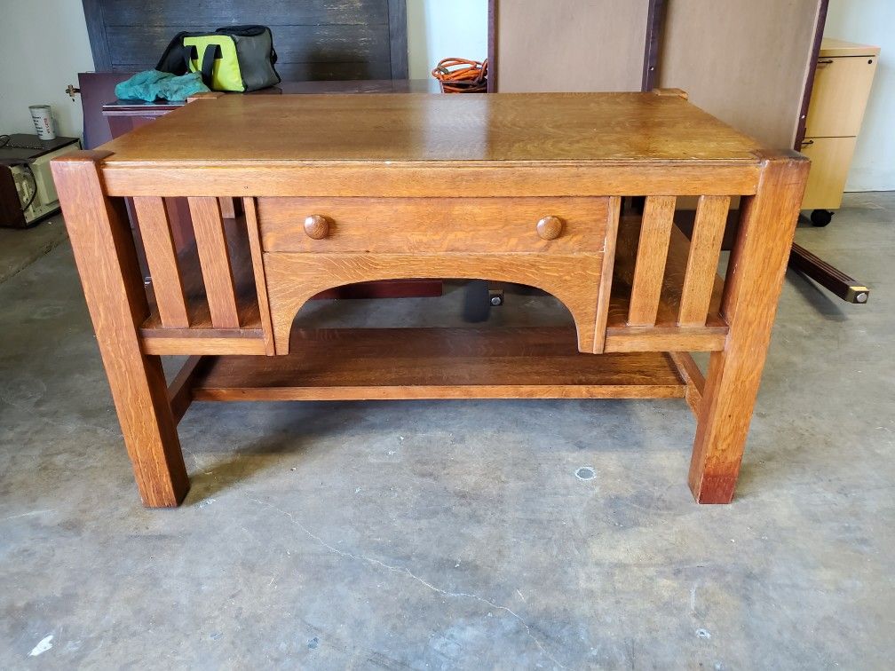 Mid Century Custom Wooden Home Office Desk $250 (Good Condition)