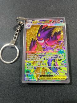 Pokemon Mega Gengar ex Liquid Holo Keychain