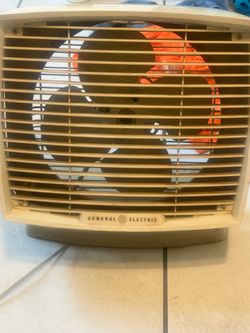 Vintage "GE" GENERAL ELECTRIC 14”2-Speed All Purpose Mountable Box Fan - WORKS -