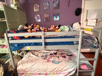 Grey bunk bed