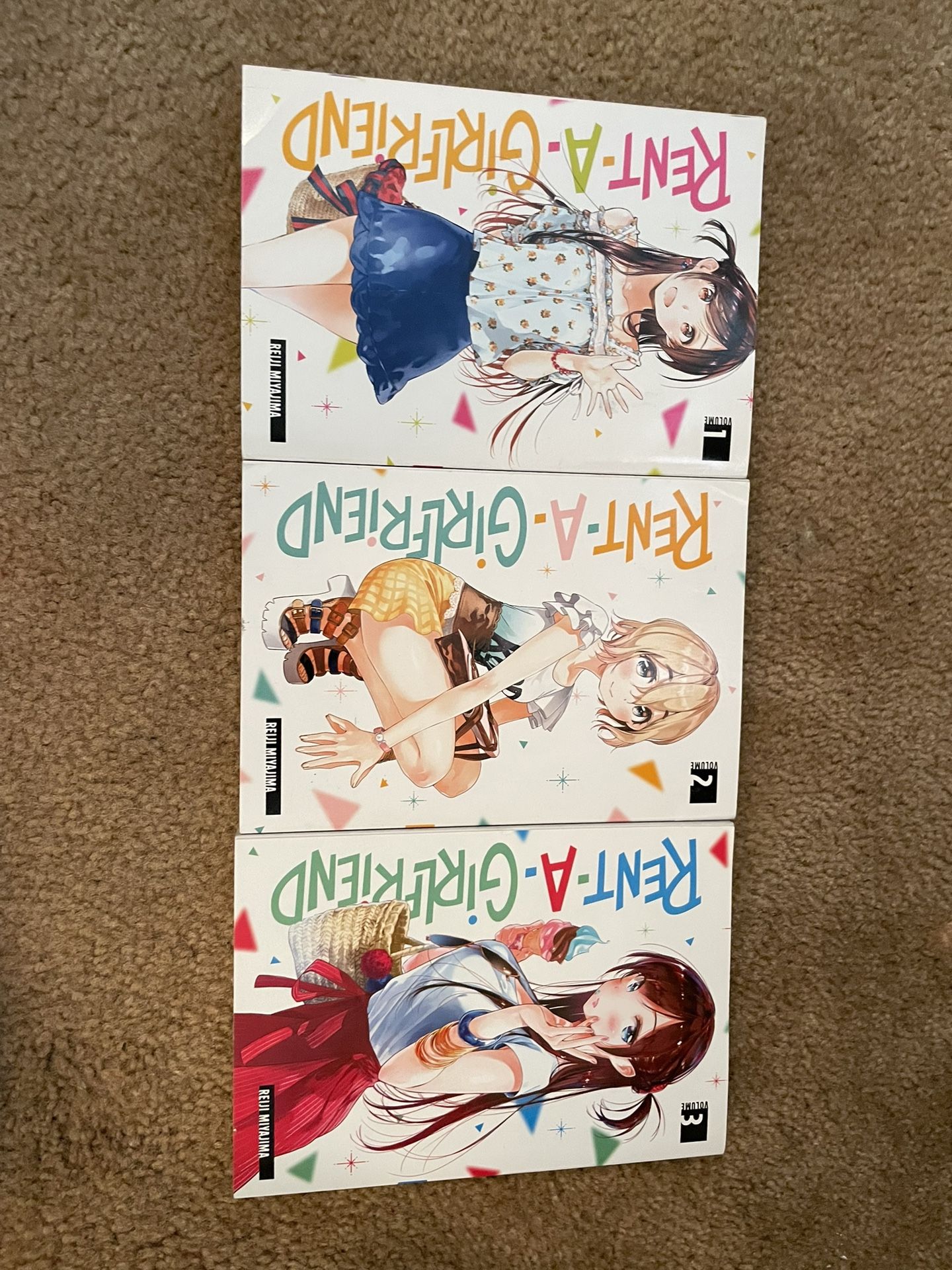 Rent A Girlfriend Manga 1,2, and 3