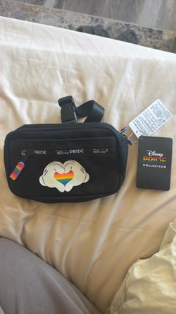Disney Pride Mickey Mouse Hands Rainbow Heart Hip Bag