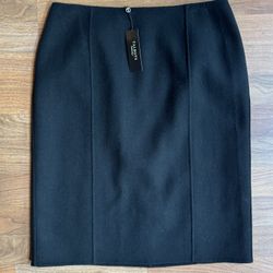 Talbots Women’s Pencil Skirt Black 100% Wool Sz 12 Office Business Work NEW