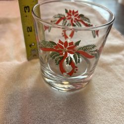 Poinsettia Ribbon Glasses
