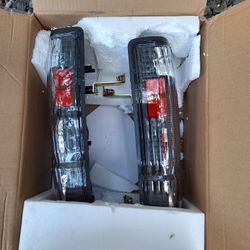 Pair Tail Lights For 1(contact info removed) Nissan Hardbody Pickup D21 Rear Brake Smoke Lens