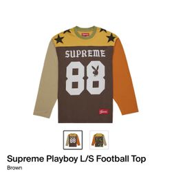 ✅Supreme Playboy football jersey brown size M
