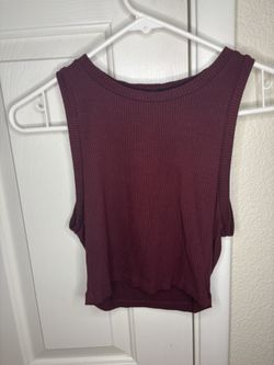 Casual Maroon Cropped Tank💋