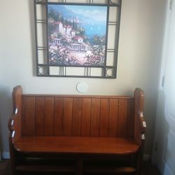 Banca De Madera Muy Solida. Antigua