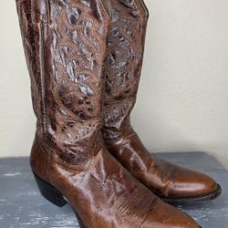 Moonshine Spirit Western Leather Embroidered Cowboy Boot Brown Mens Size 10.5 D
