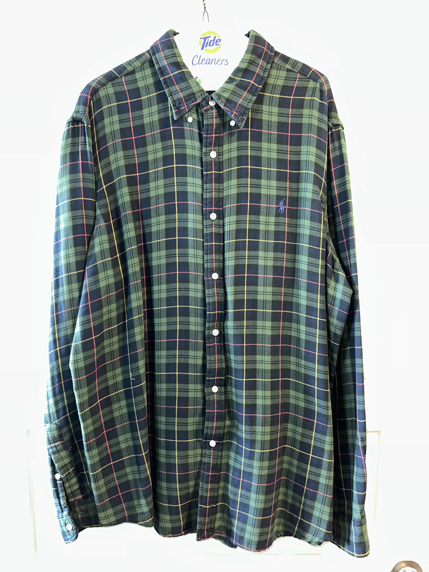 Ralph Lauren Men's Classic-Fit Plaid Double-Faced Shirt Size XXL