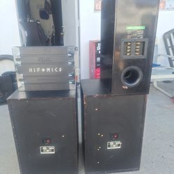 3  Speakers  And 1 Booster  $70