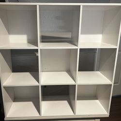 White Multifunctional Organizer Cabinet - 9 Spaces