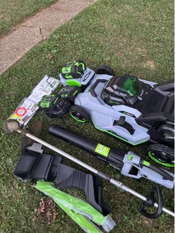 Ego lawn equipment bundle set, like new works as it should. Upgrading so must go!