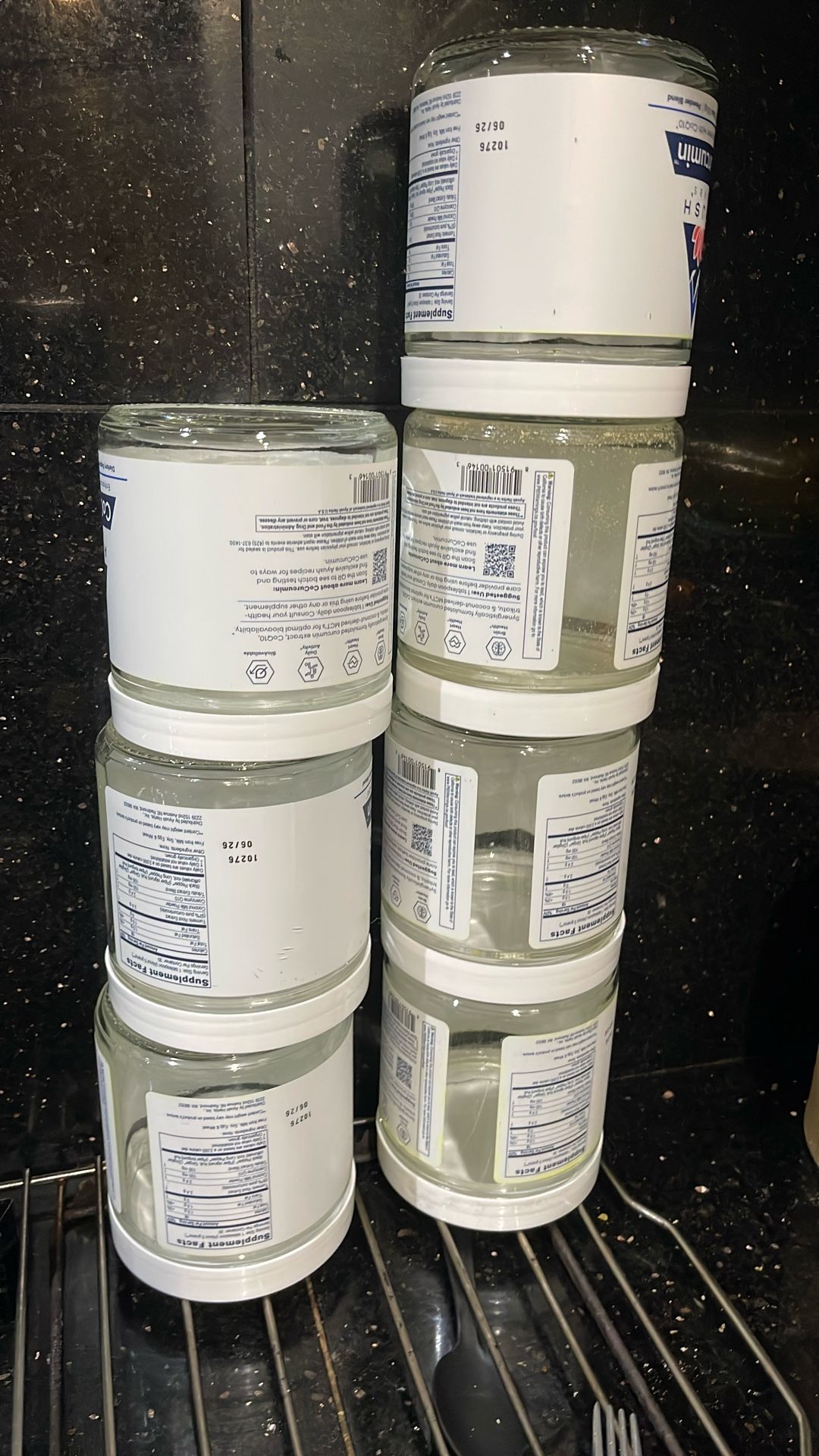 Eight 12 Oz Glass Jars
