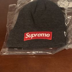 Supreme New Era Box Logo Beanie (FW21) Charcoal 