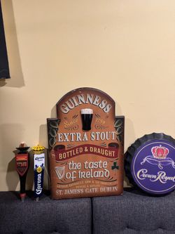 Guinness Extra Stout Vintage Bar Sign crown royal corona 394