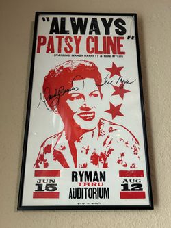 Rare- Always Patsy Cline, show print signed